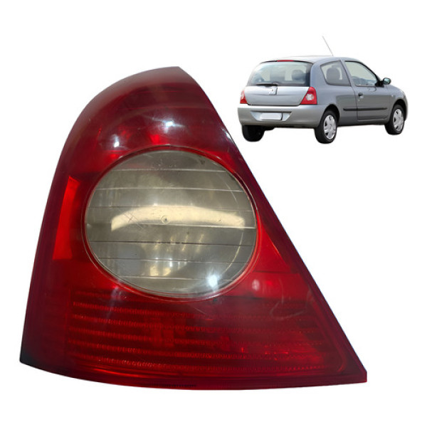 Lanterna Traseira Esquerda Renault Clio 2008 Detalhe Esquerdo Vermelha