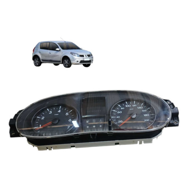 Painel Instrumento Velocimetro Renault Sandero 1.0 16v 2009 Preto