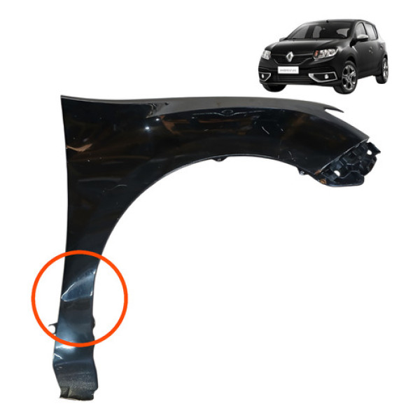 Paralama Esquerdo Renault Sandero 1.6 8v 2016 2019 Detalhe