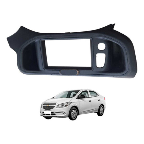 Moldura Multimidia Chevrolet Prisma Ltz 1.4 2017 2019 Preto