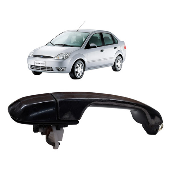 Macaneta Externa Esquerda Traseira Ford Fiesta Sedan 1.6 8v Traseira