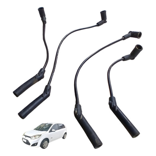 Kit Cabo Vela Ignicao Ford Fiesta 1.6 2011 2012 Preto