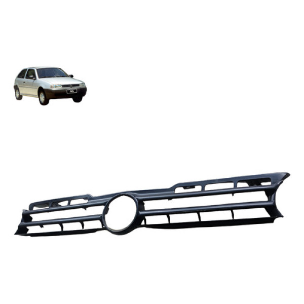 Grade Parachoque Volkswagen Gol G2 1.0 2p Cht 1996 Detalhe Preto Plástico