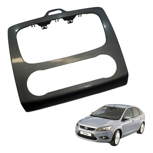 Moldura Central Painel Radio Ford Focus 2009 Cinza