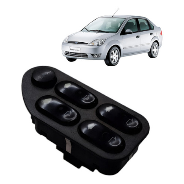 Botao Vidro Quadruplo Ford Fiesta Sedan 2007 1.6 8v