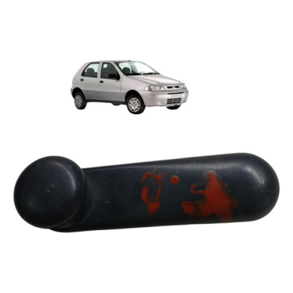 Manivela Vidro Dianteira Direita Fiat Palio 1.0 4p 2003 2004 Preto