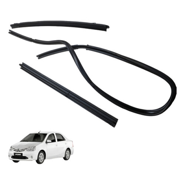 Kit Pestana Porta Traseira Esquerda Toyota Etios 2015 Preto