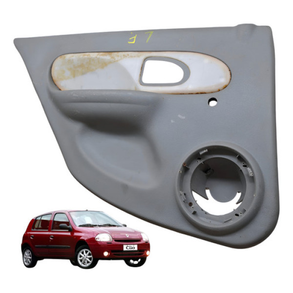 Forro Porta Traseira Esquerda Clio 4p 1.0 16v 2003 2005 Cinza