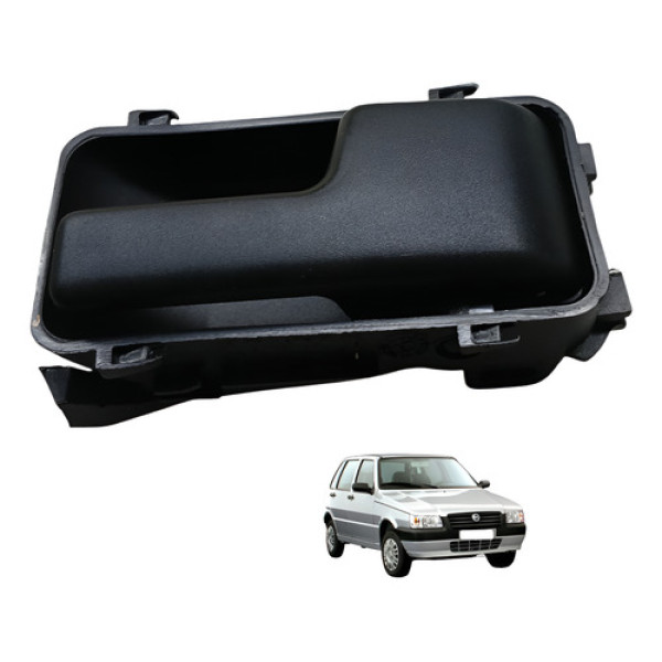 Macaneta Interna Direita Fiat Uno 1.0 2005 2010 Preto Dianteira