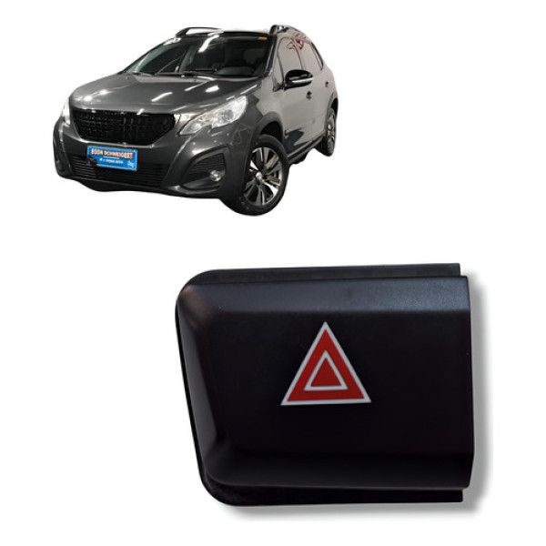 Botao Pisca Alerta Peugeot 2008 1.6 2020 Preto