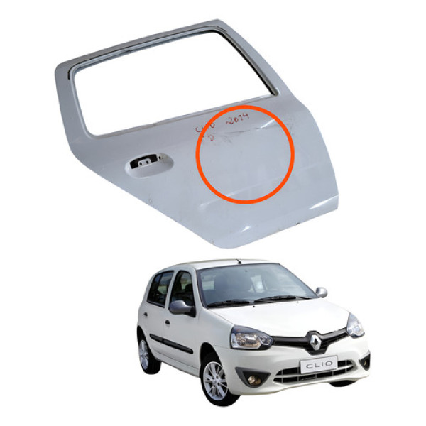 Porta Traseira Direita Renault Clio 2014 4p (detalhe) Traseira Direita