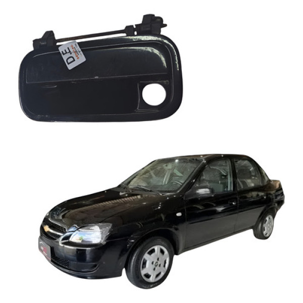 Macaneta Externa Traseira Esquerda Corsa Classic 2012 4p Preto Traseira