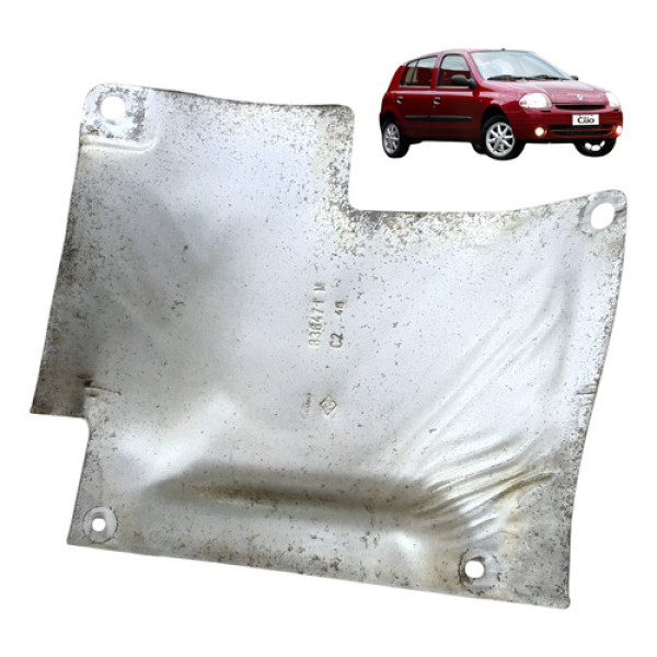 Protetor Calor Escape Renault Clio 1.0 4p 16v 2003 2005 Cinza