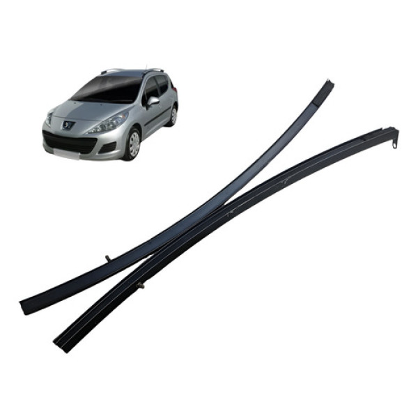 Canaleta Guia Vidro Traseiro Peugeot Sw 207 1.4 2010 2011 Preto