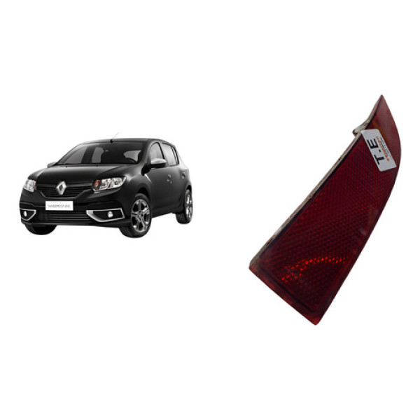 Refletor Traseiro Esquerdo Renault Sandero 1.6 8v 2016 2019 Vermelho