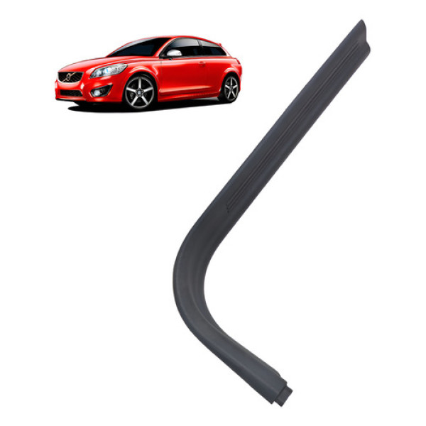 Moldura Porta Dianteira Esquerda Volvo C30 2.0 2007 Preto