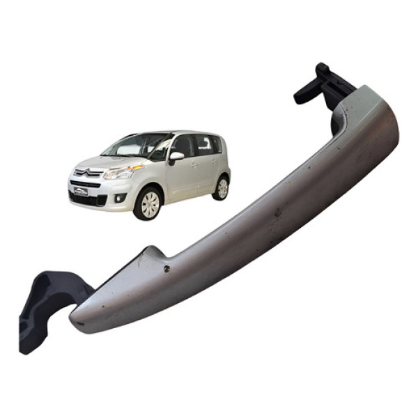 Macaneta Externa Traseira Esquerda C3 Picasso 1.6 2012 2014 Prata Traseira