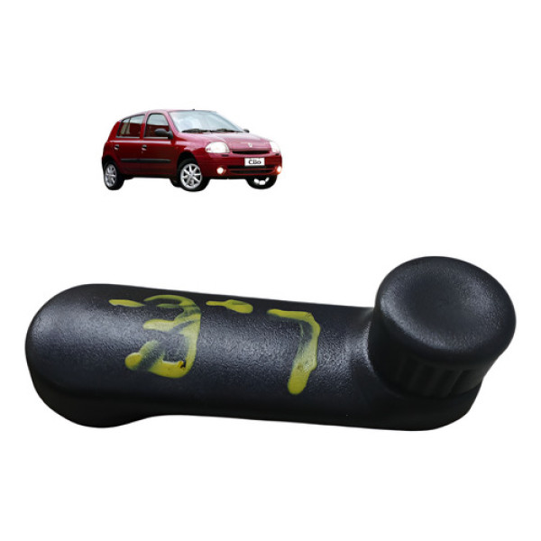 Manivela Vidro Traseiro Esquerdo Renault Clio 1.0 2003 2005 Preto