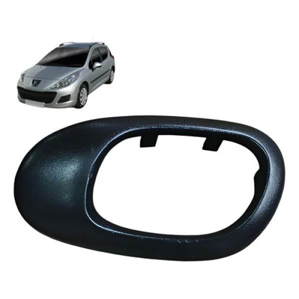 Moldura Macaneta Traseiro Esquerdo Peugeot Sw 207 1.4 2010 Preto Traseira