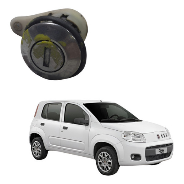 Miolo Fechadura Esquerda Fiat Uno Vivace 1.0 2010 2015 Prata
