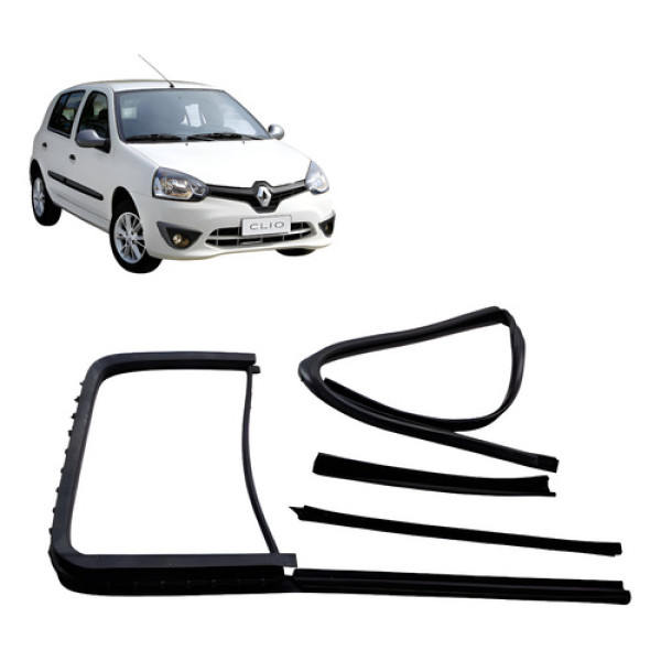 Kit Pestana Traseira Esquerda Clio 1.0 16v 2010 Preto