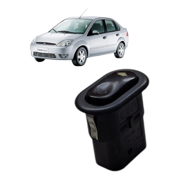 Botao Vidro Porta Passageiro Ford Fiesta Sedan 2007