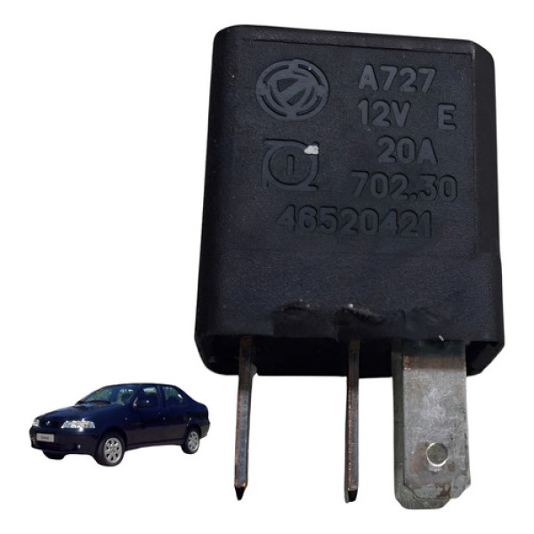 Rele Auxiliar Ar Condicionado Fiat Siena 1.3  2003 2004 Preto