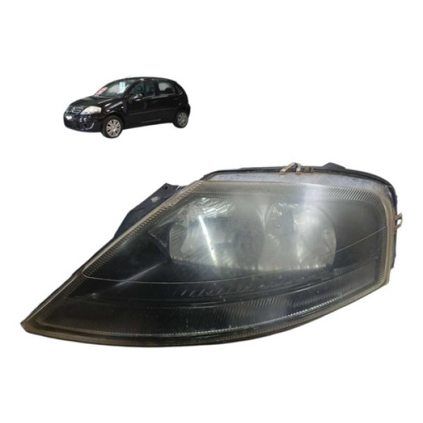Farol Dianteiro Esquerdo Citroen C3 1.4 8v 2010 2012 Detalhe Esquerdo/motorista