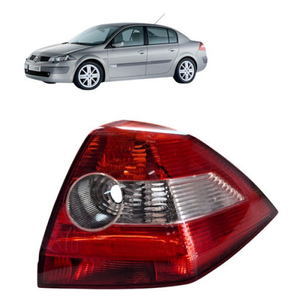 Lanterna Traseira Direita Renault Megane 2008 1.6 Direito/passageiro Vermelho