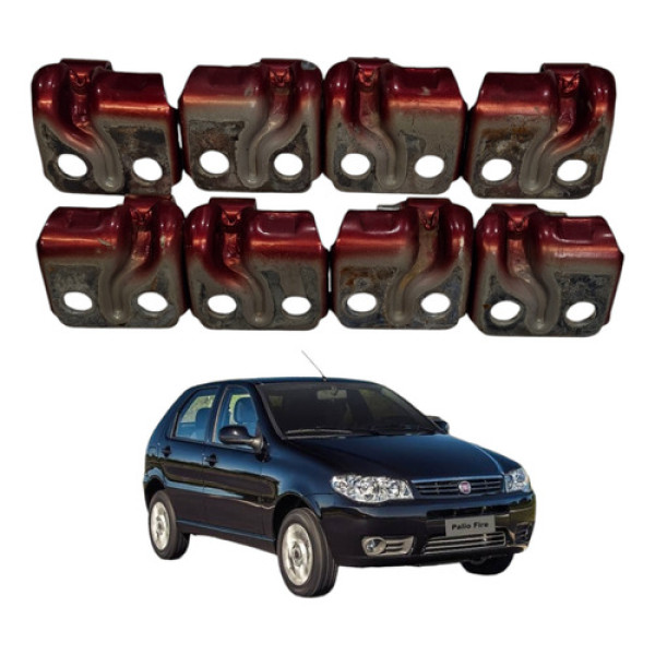 Jogo Dobradica Porta 8 Pcs Fiat Palio 2007 2008 2009 Usada