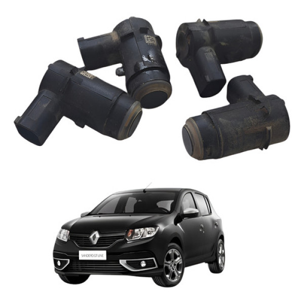 Sensor Estacionamento Renault Sandero 1.6 8v 2016 2019 Preto