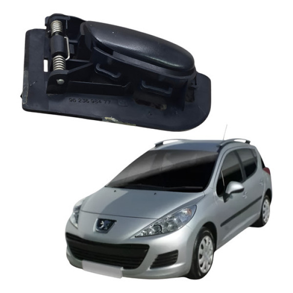 Macaneta Interna Traseira Esquerda Peugeot Sw 207 1.4 2010 Preto